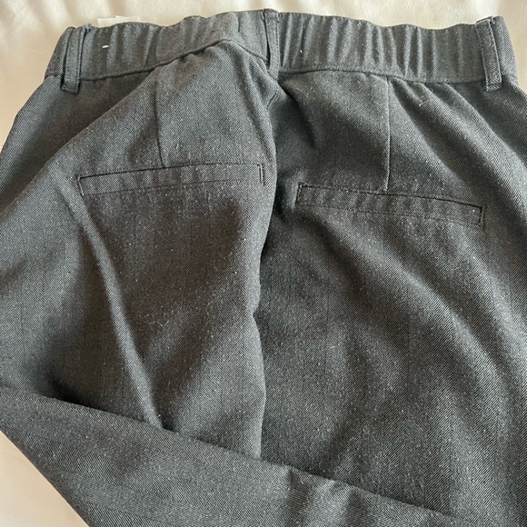 Abercrombie and Fitch wide leg pant linen blend navy gray - Picture 2 of 5